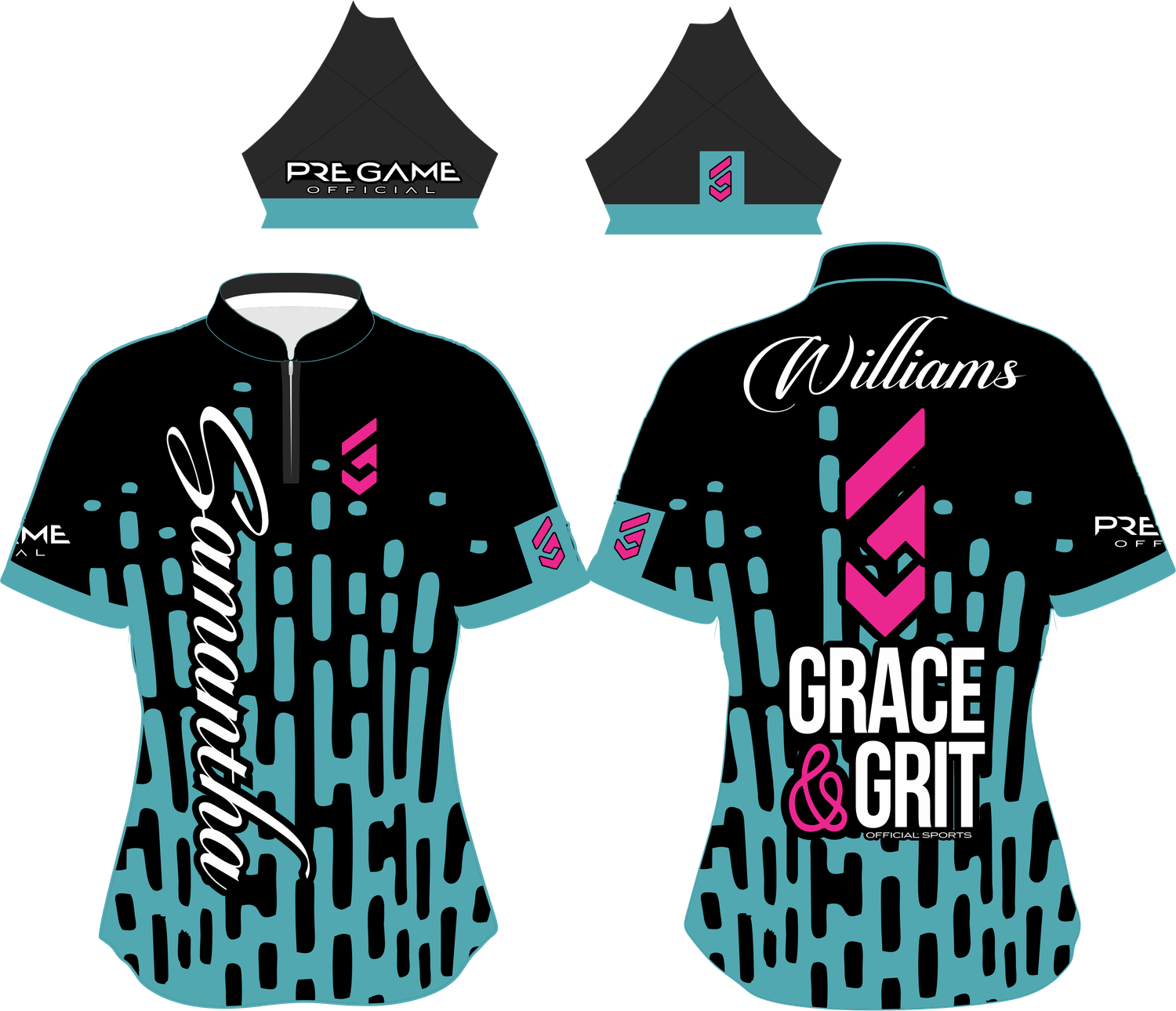 BUILT TO RISE - BLK/HOT PINK/SEAFOAM