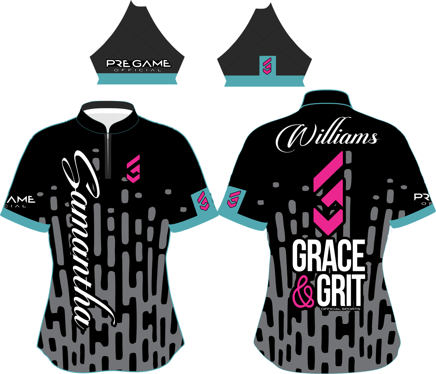 BUILT TO RISE - BLK/GREY/HOT PINK