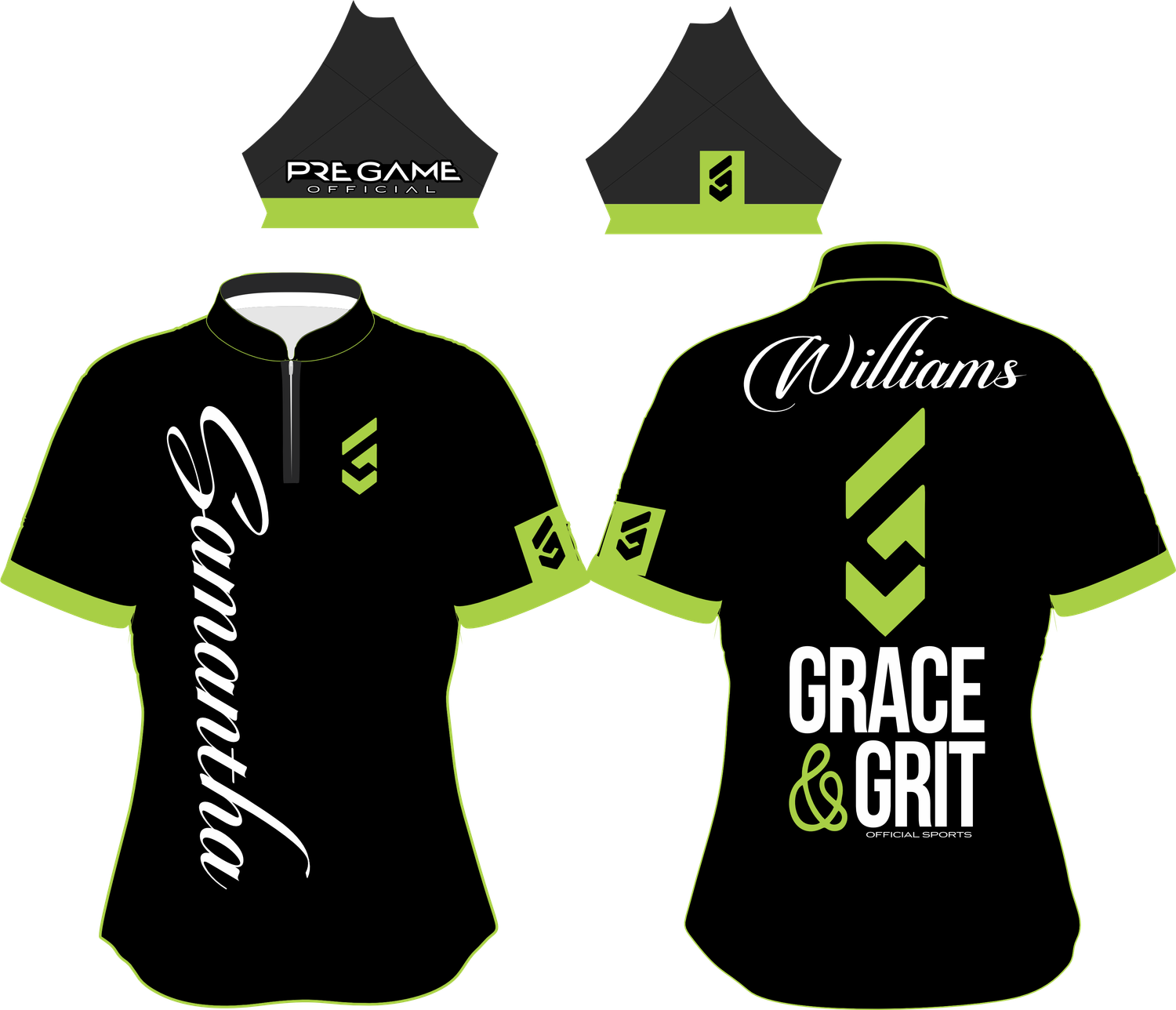 BUILT TO RISE SOLID - BLK/LIME