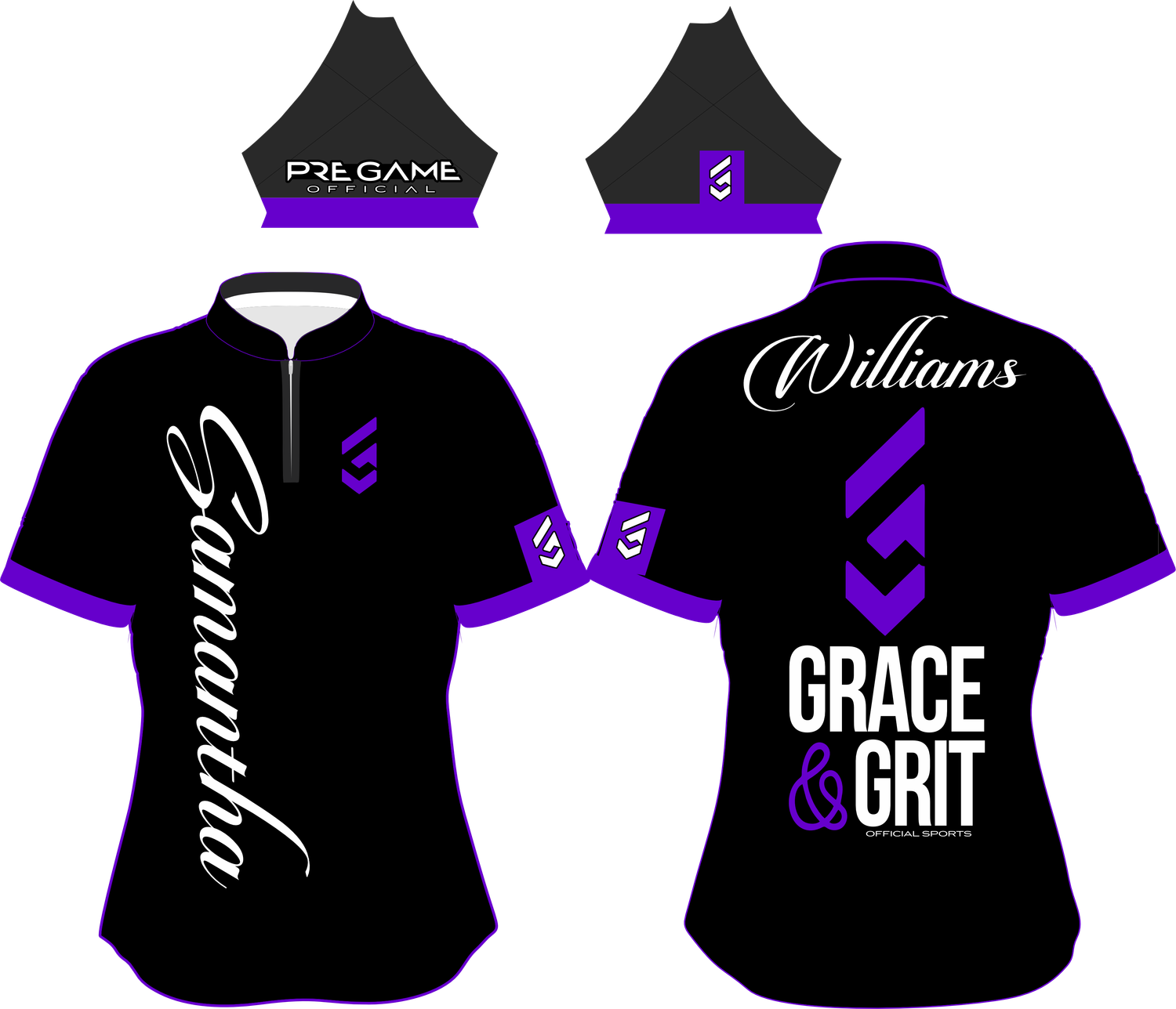 BUILT TO RISE SOLID - BLK/PURPLE