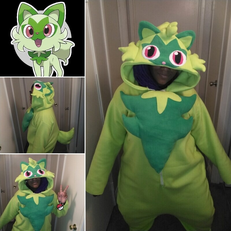 Sprigatito Pokemon inspired kigurumi by Furescent