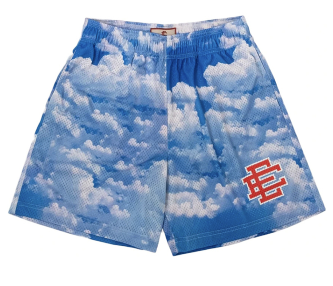 EE Blue/White Athletic Shorts