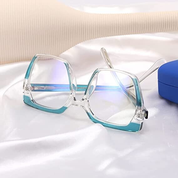 MORESHINE Oversized Fashion Square Blue