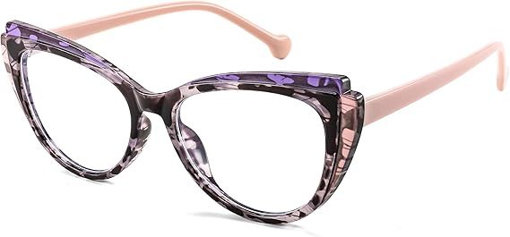 FEISEDY Cateye Eyewear TR Fashion Frame Leopard