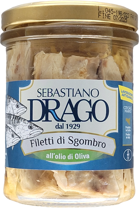Filetti di Sgombro all&#39;olio di oliva 200gr