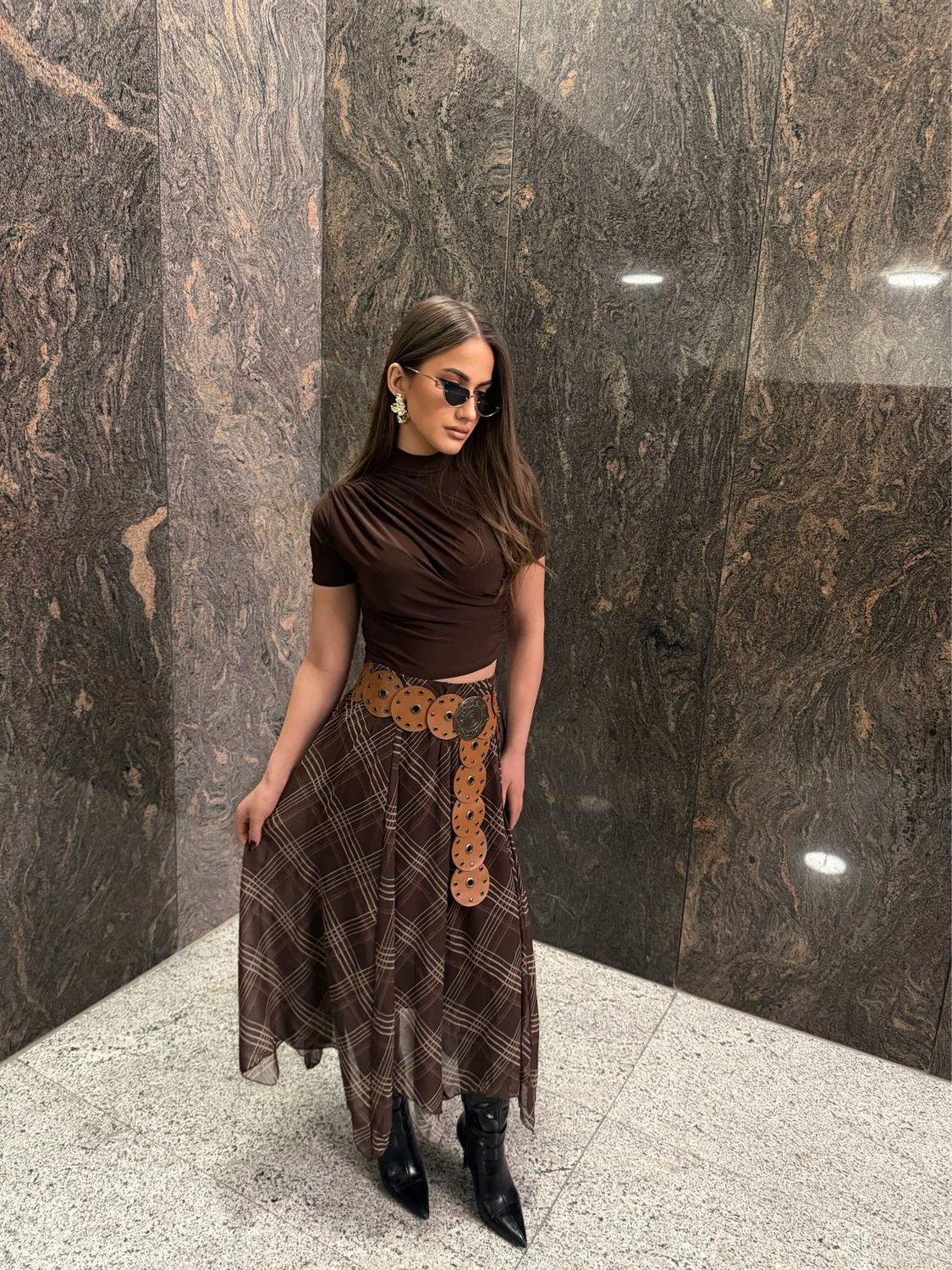 Flow Midi Pleated Skirt