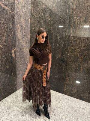 Flow Midi Pleated Skirt