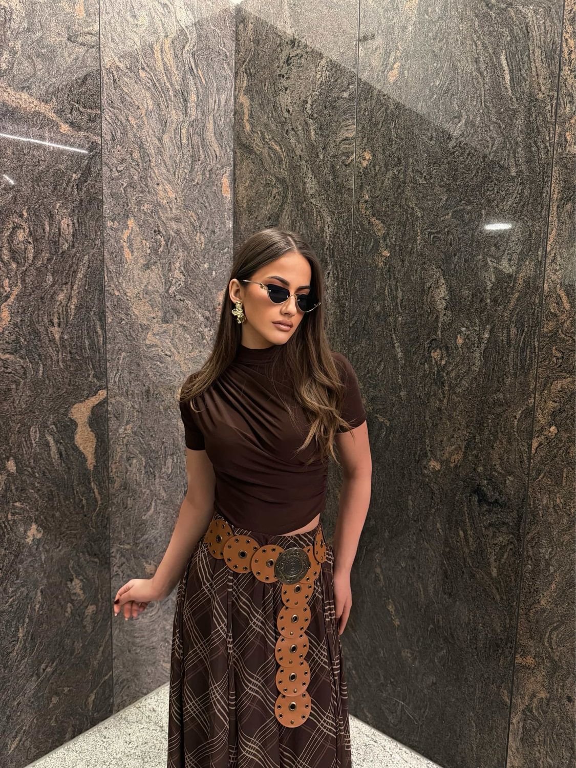 Flow Midi Pleated Skirt