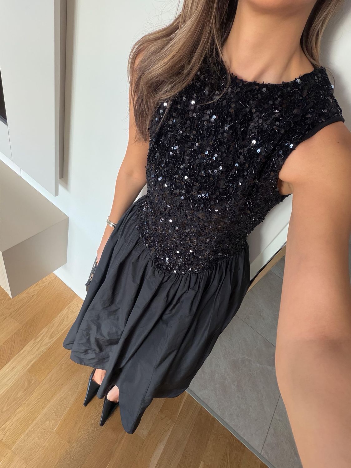 Sequin velvet dress