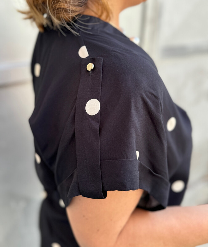 Simple Shirt Polka Black