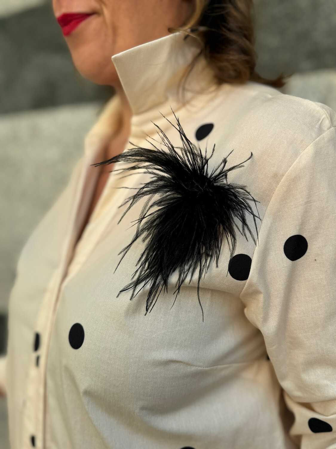 Camicia Trapezio PD Panna