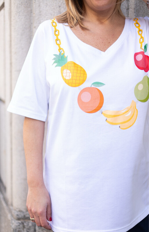 T-shirt Pop Fruits White