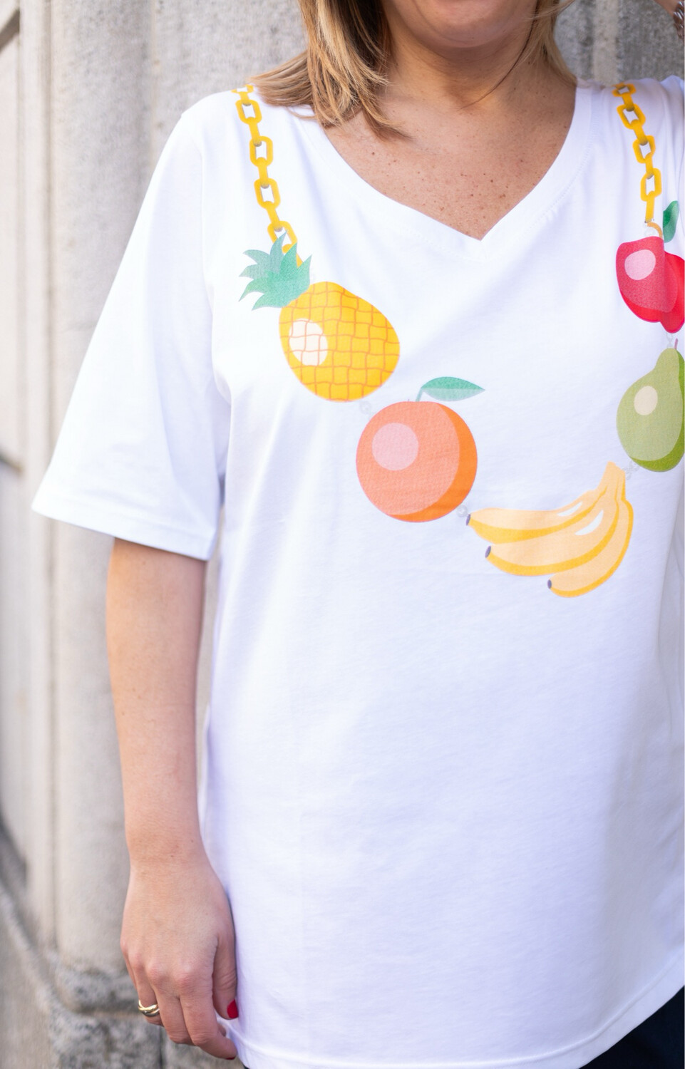 T-shirt Pop Fruits White