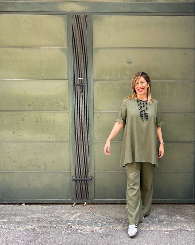 Completo in lino Serendipity Green