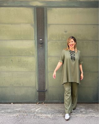 Completo in lino Serendipity Green
