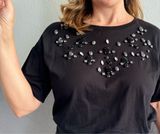 T-shirt Jewel Glam Black