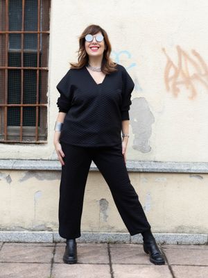 Completo Matelassè Bold Black