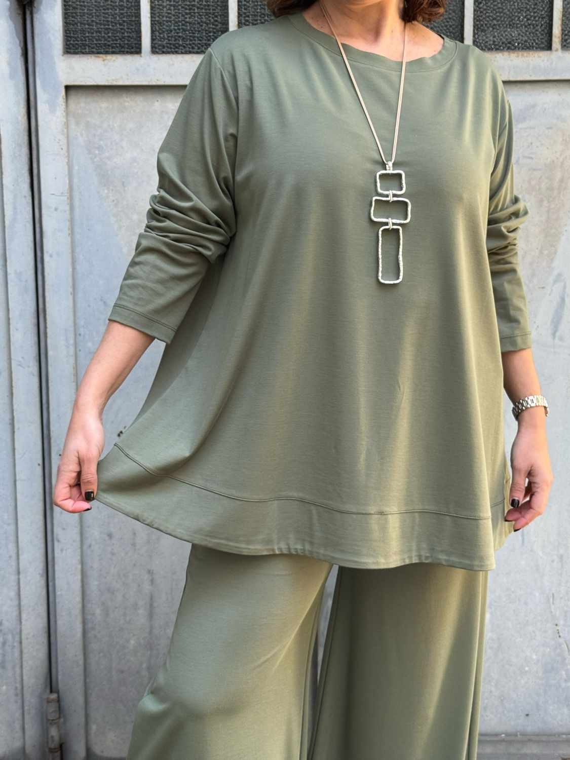 Blusa jersey verde