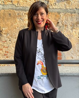 Blazer elasticizzato punto milano