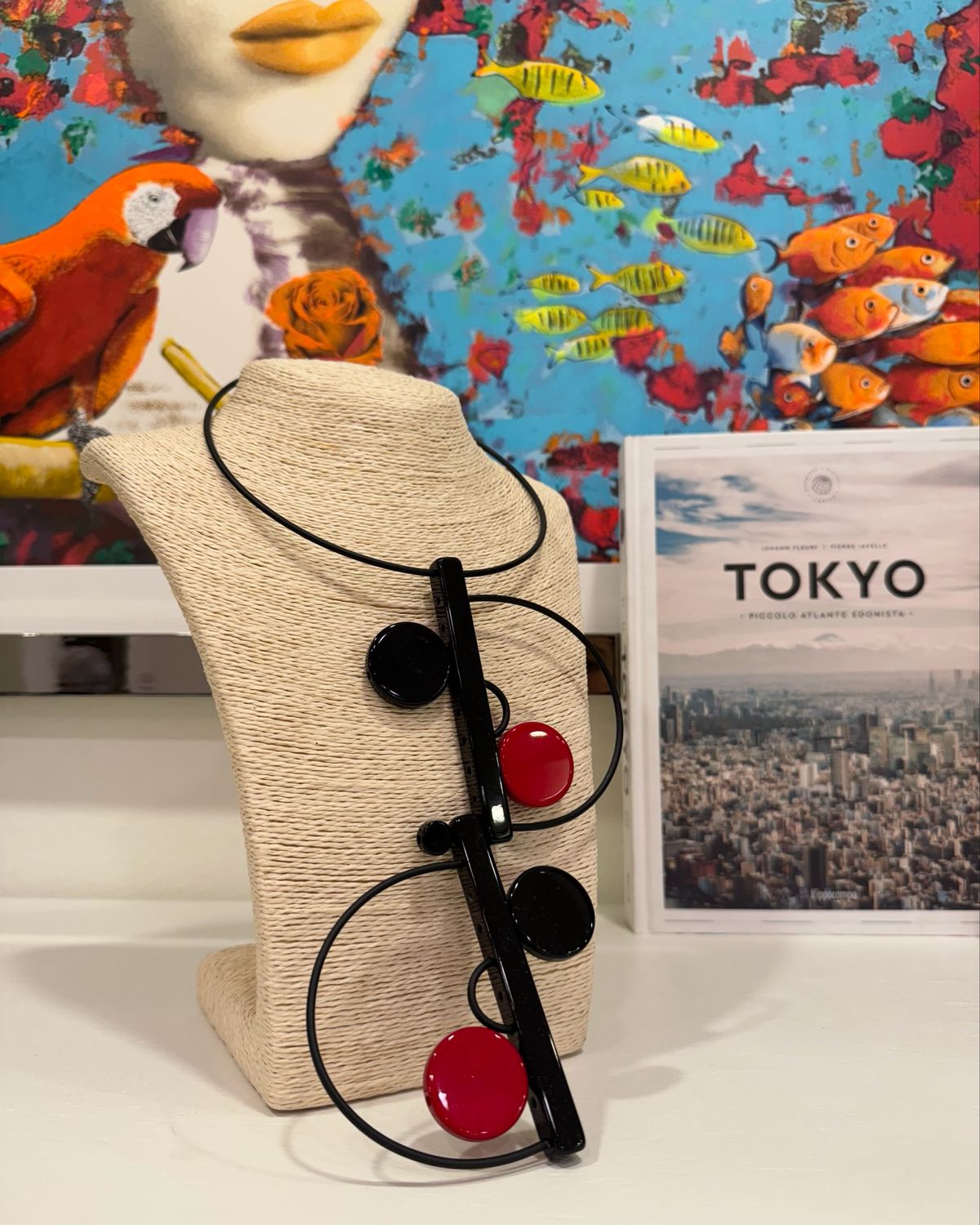 Collana Double Time red and Black