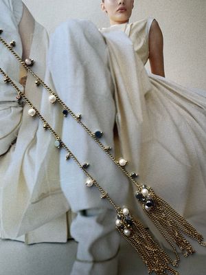 Collana sciarpina Gold Blu