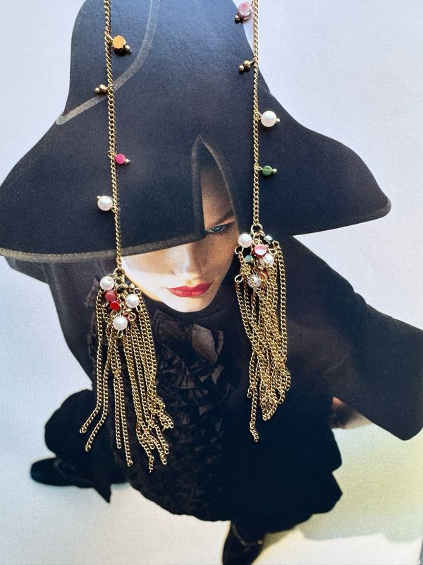 Collana sciarpina Gold Multi color