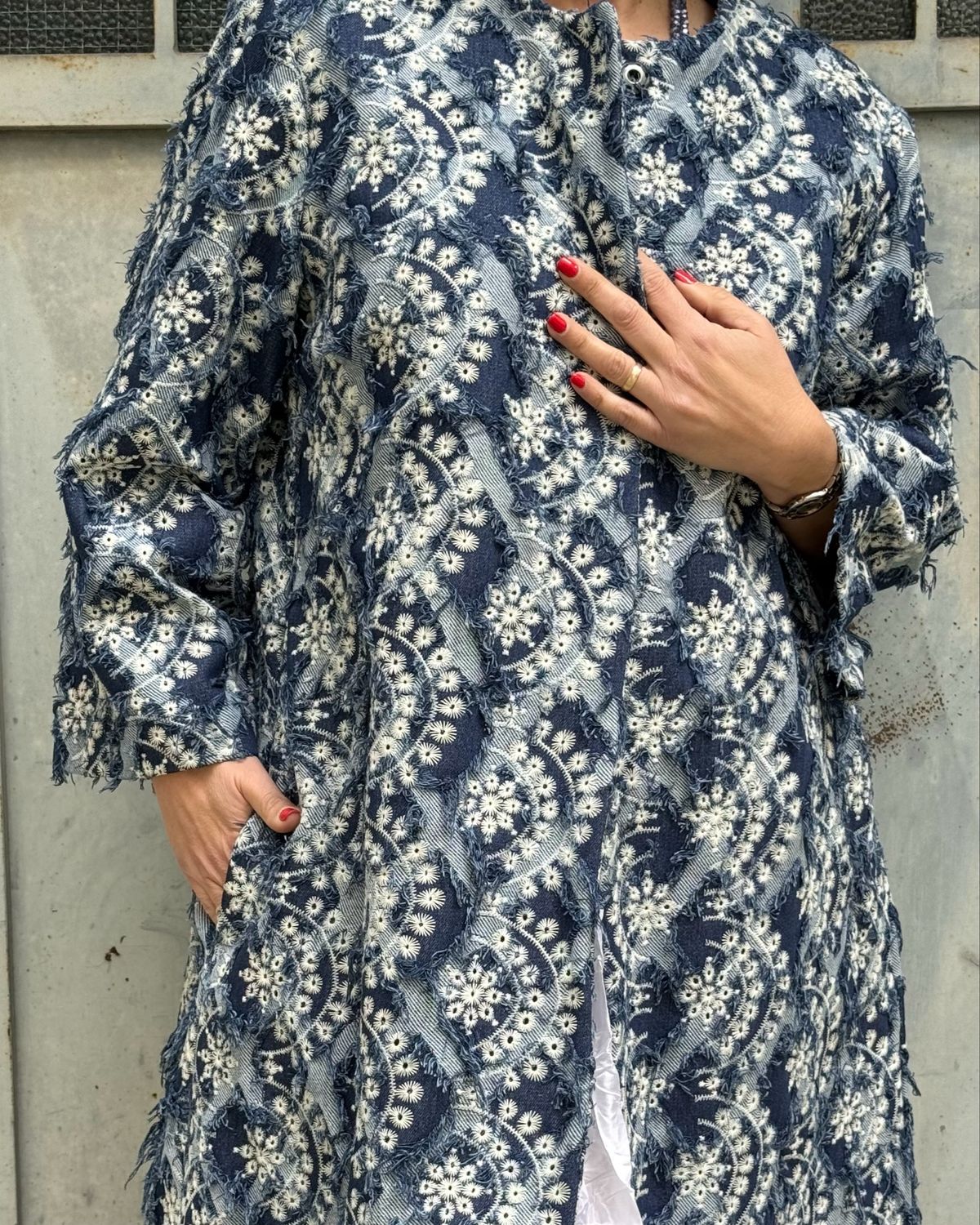 Spolvero in denim modello chanel