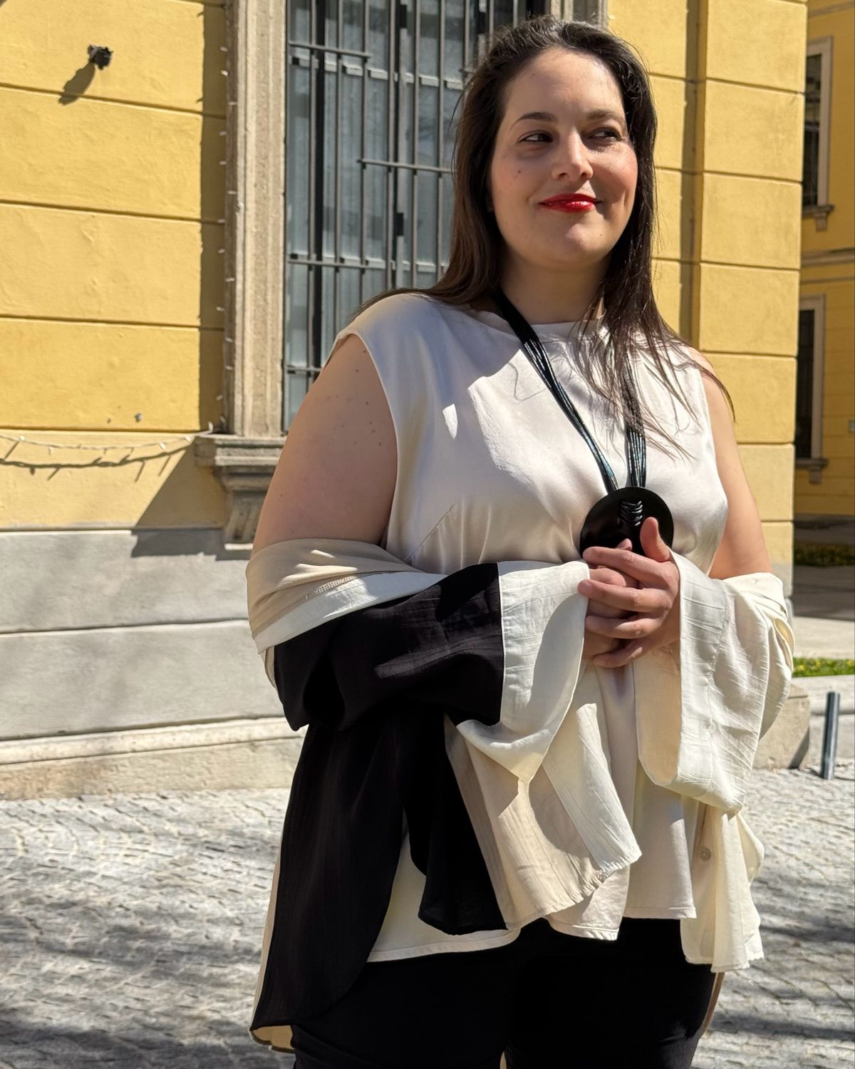 Top raso vaniglia