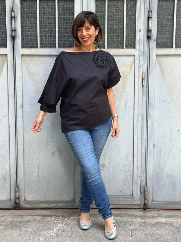 Camicia Flora Black