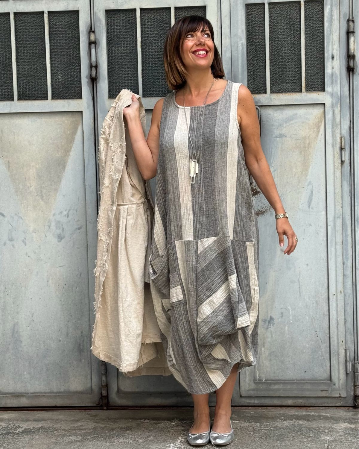Lino Dress Graphite