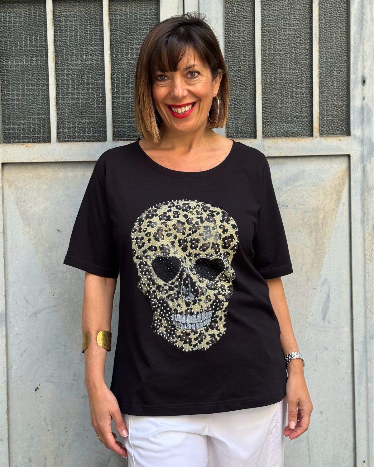 T-shirt Skull Glam black
