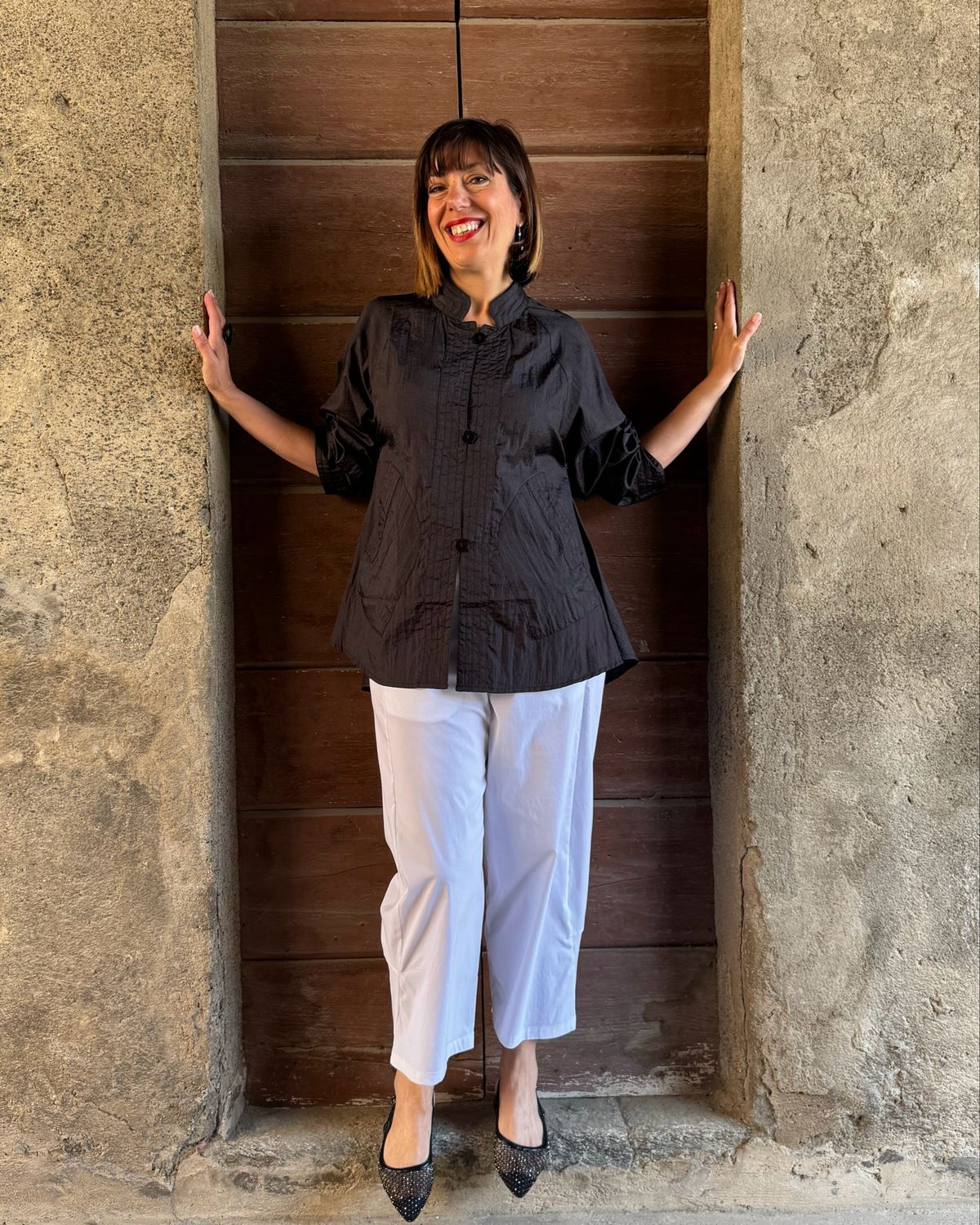 Giacca in shantung