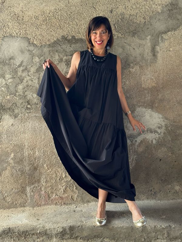 Abito Boho Waves Black