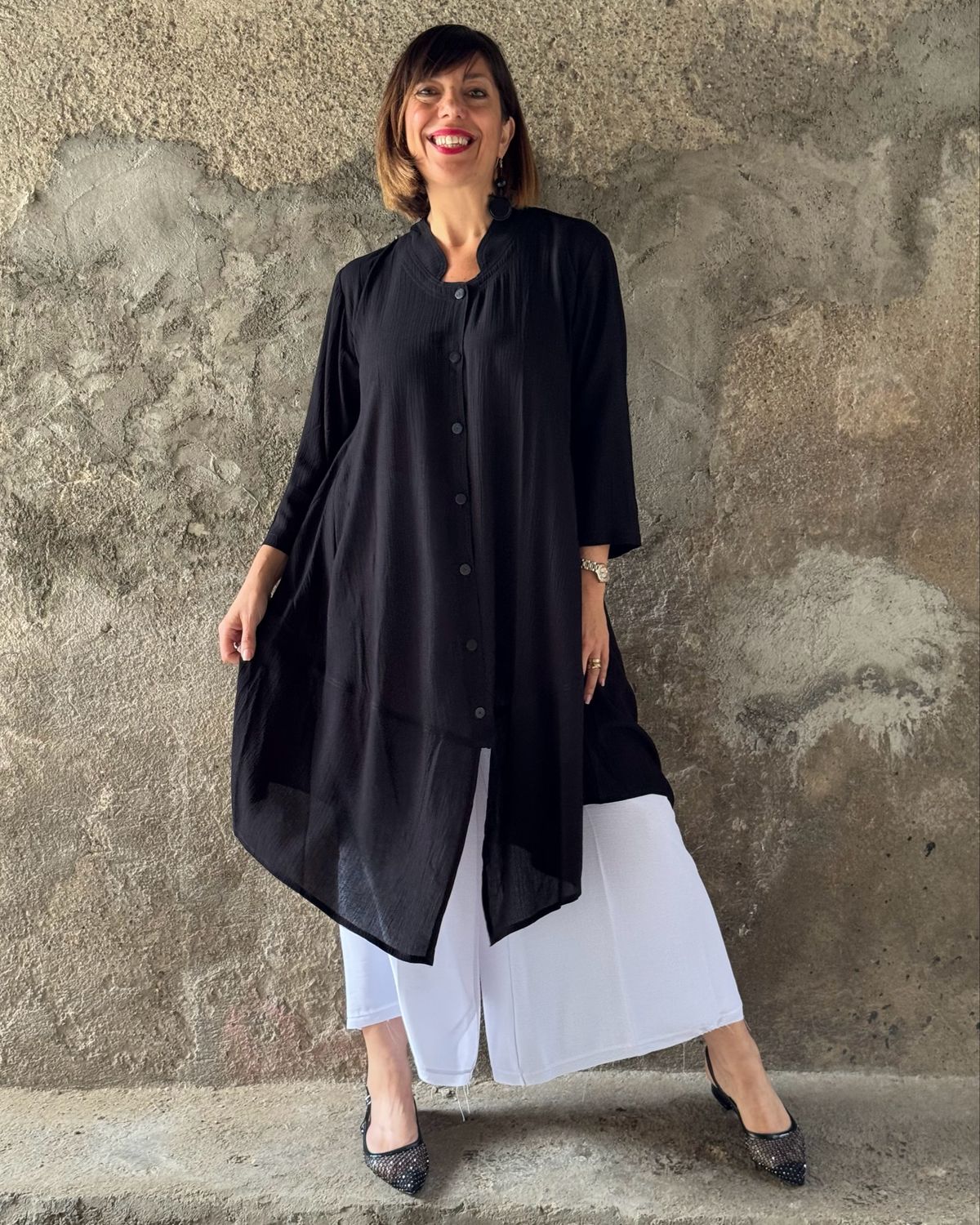 Blusa lunga e/o Chemisier Essential