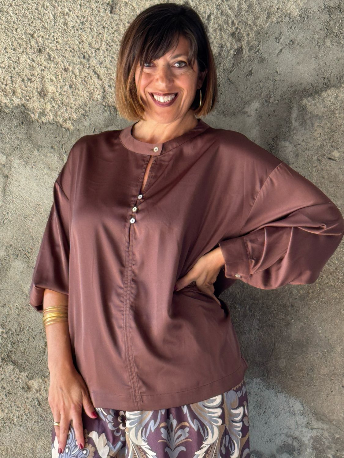 Camicia Satin moro