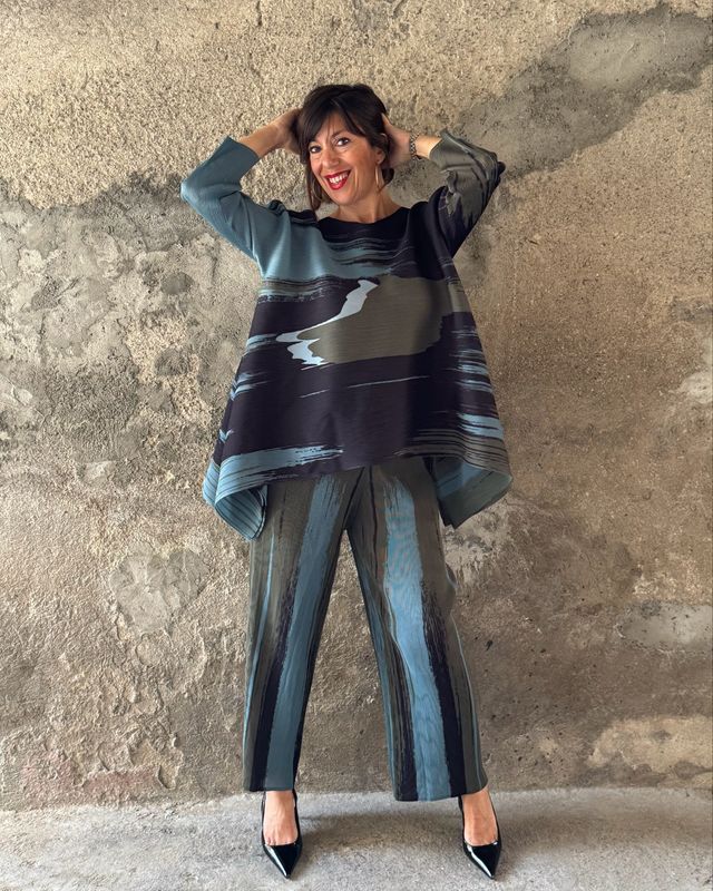 Completo plissè  blue mood