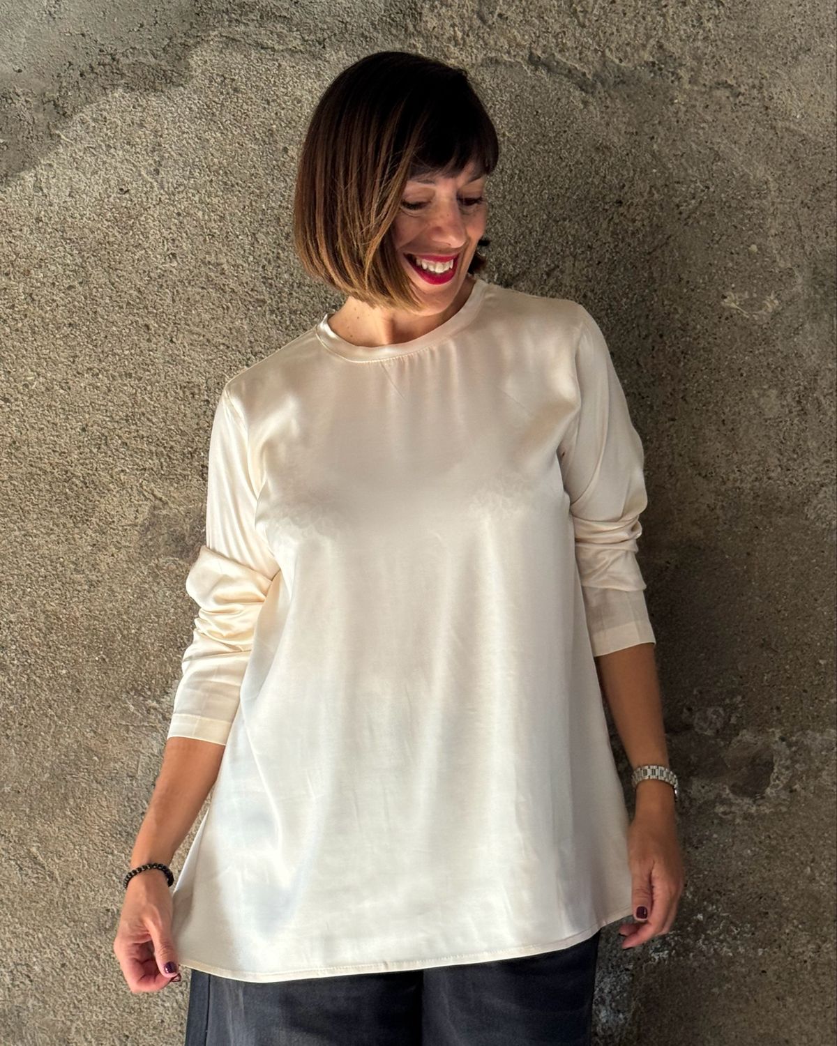 Blusa raso viscosa