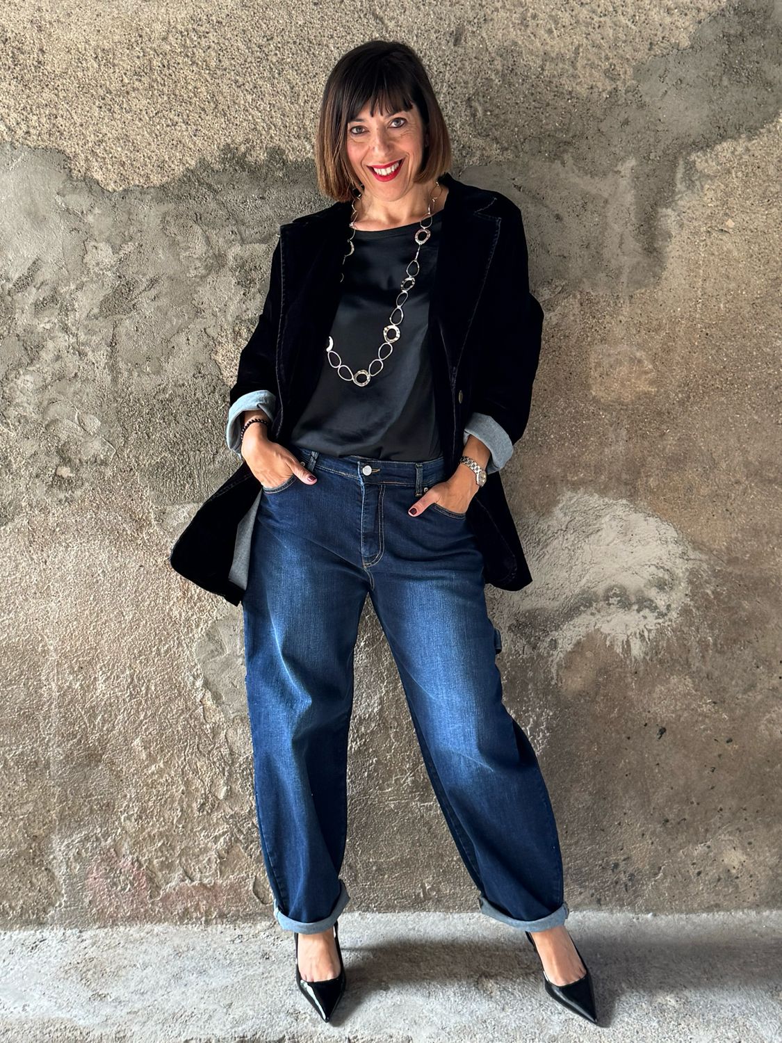 Blazer velluto Black