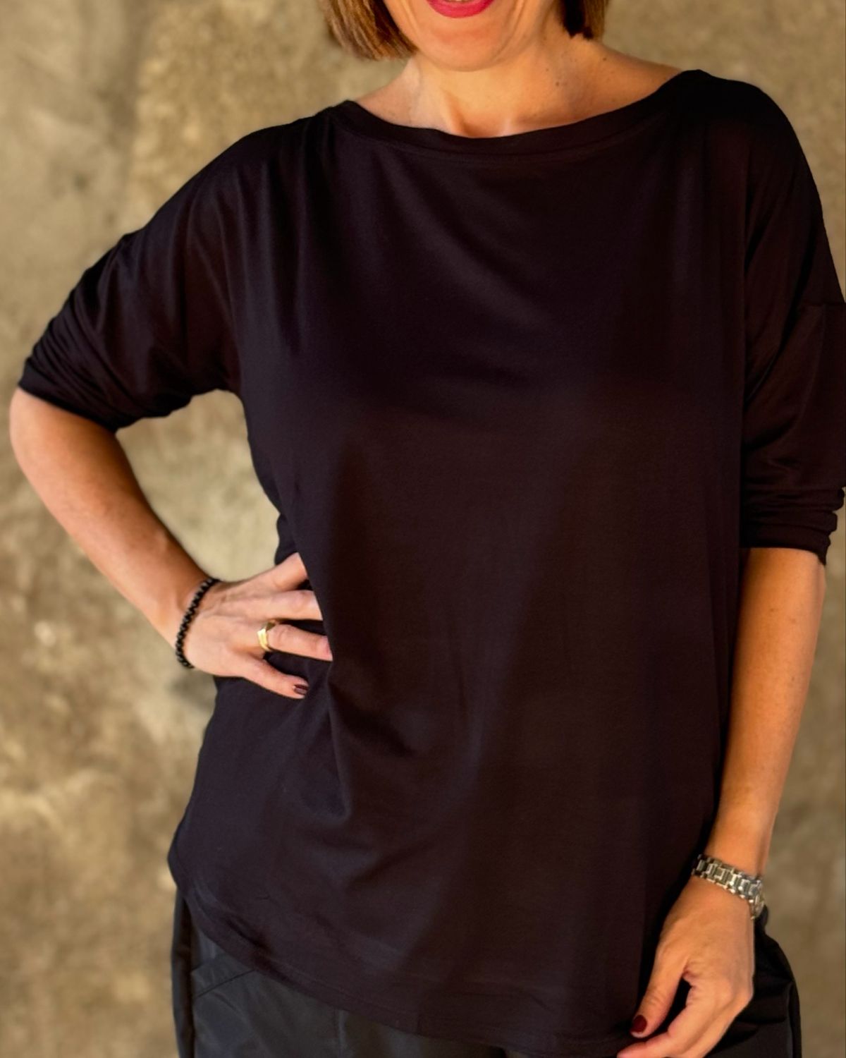 Blusa scollo a barca