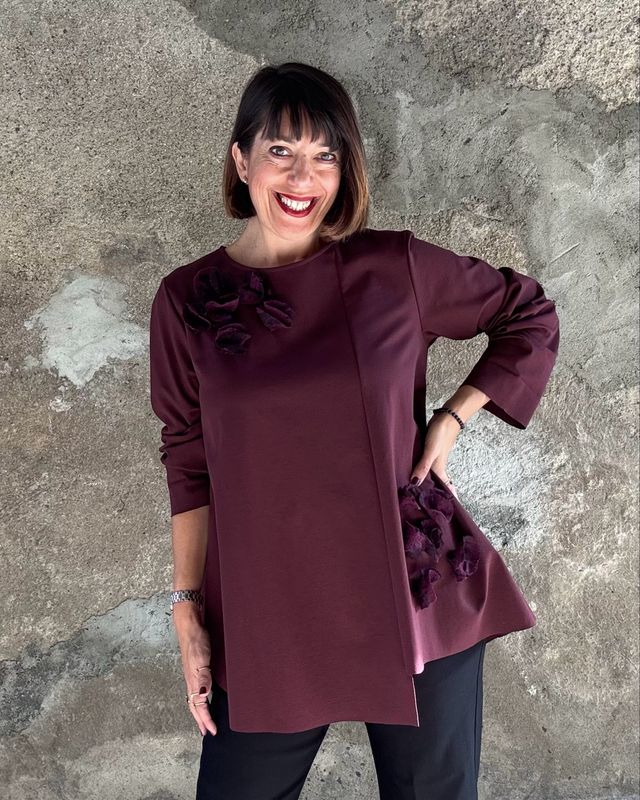 Blusa Flower vino