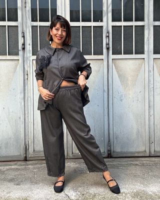 Pantalone spigato grigio