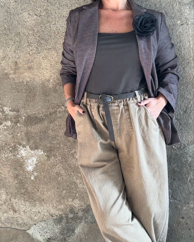 Pant baggy biscotto