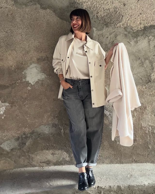 Jeans carota melange