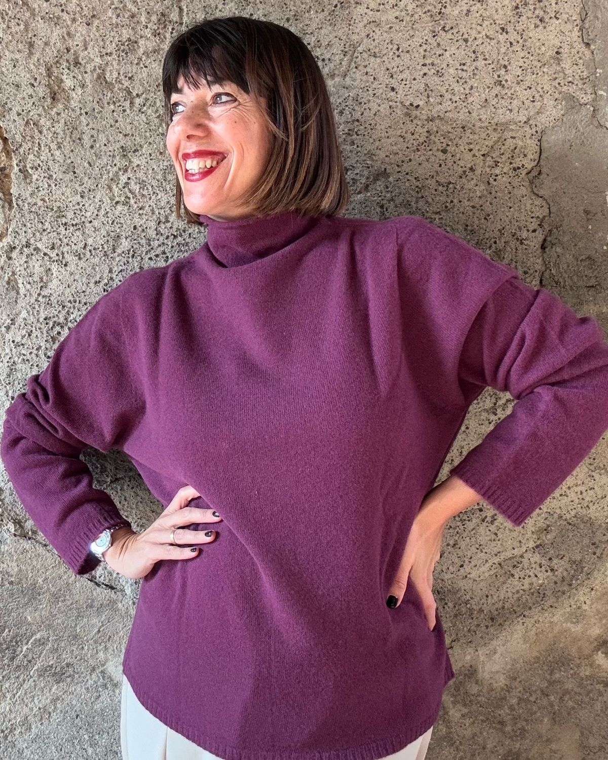 Maglia 100%LANA mosto