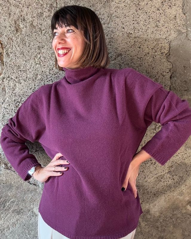 Maglia 100%LANA mosto