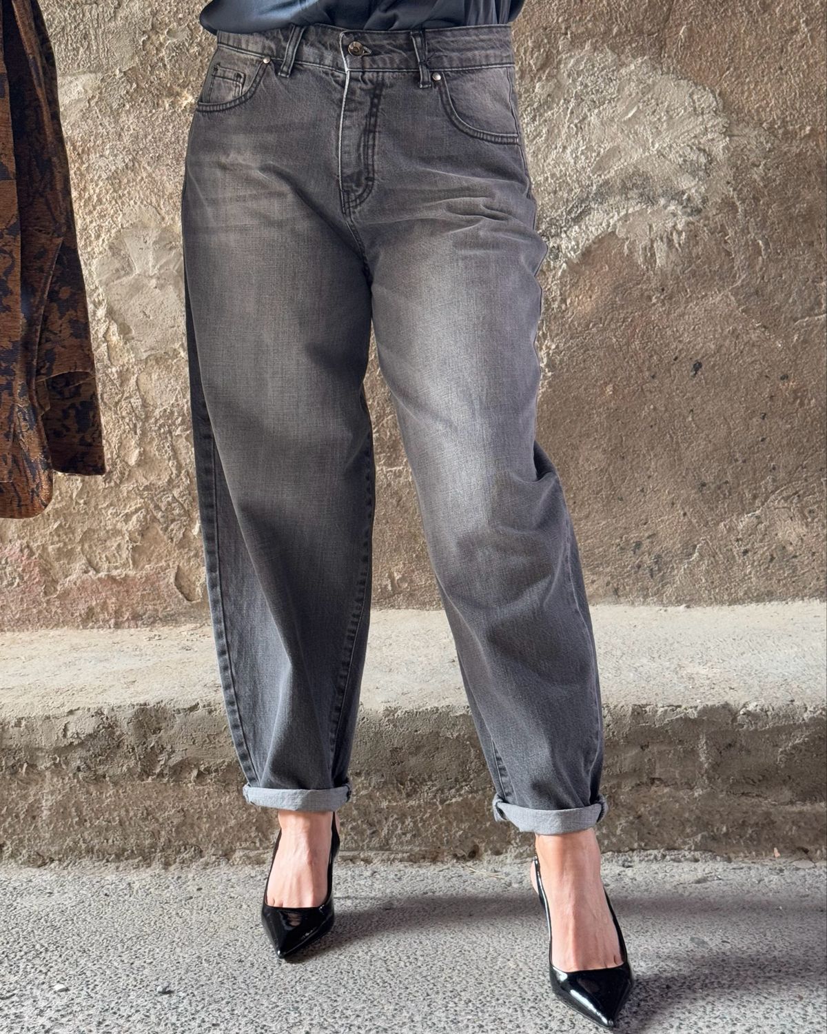 Jeans carota melange