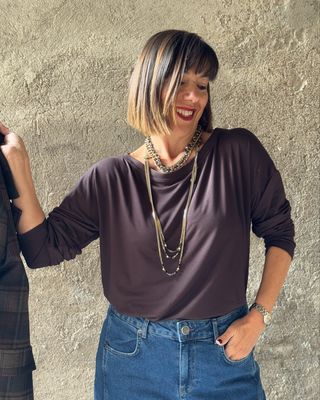 Blusa scollo a barca Choco