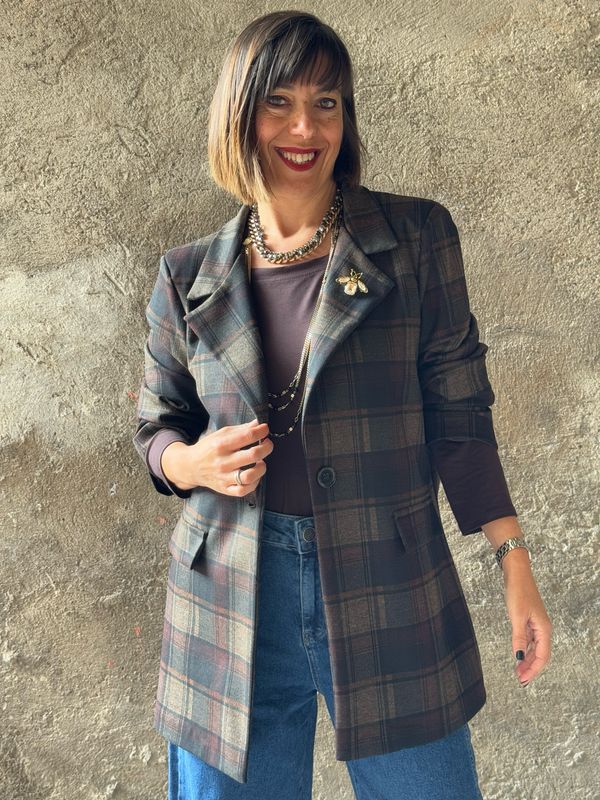 Blazer Scozzese Choco