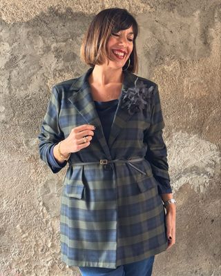 Blazer check blu