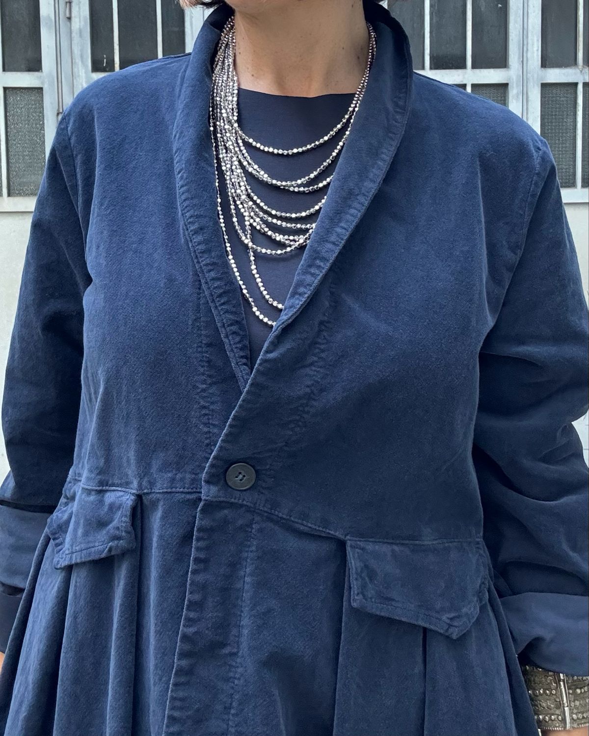 Cappottino velluto Blu